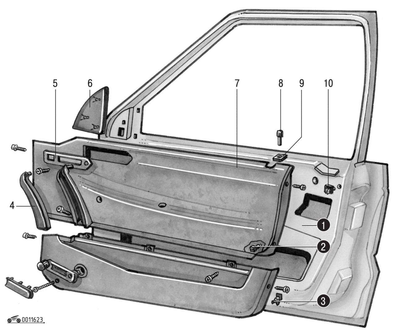 Внутренняя отделка передней двери - элементы передней двери - volkswagen passat