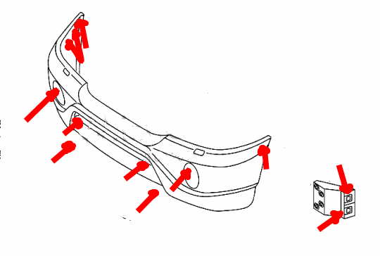 Передний и задний бампер mercedes-benz w210 c 1995 гг. - демонтаж