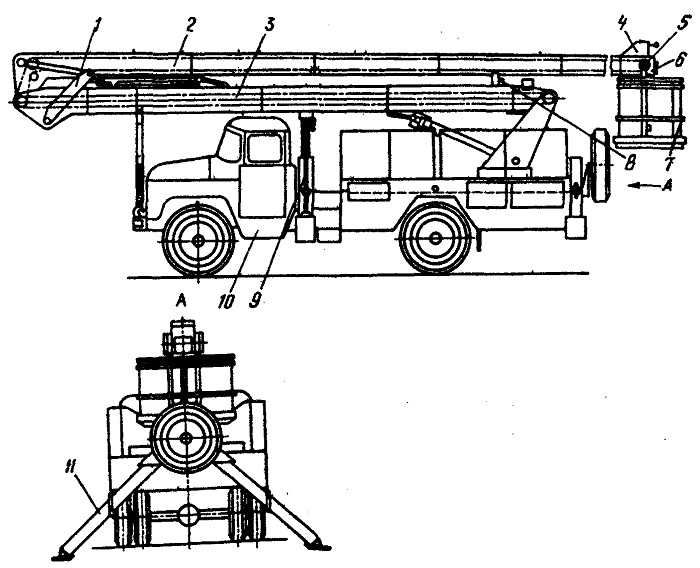 Чертеж автовышки dwg