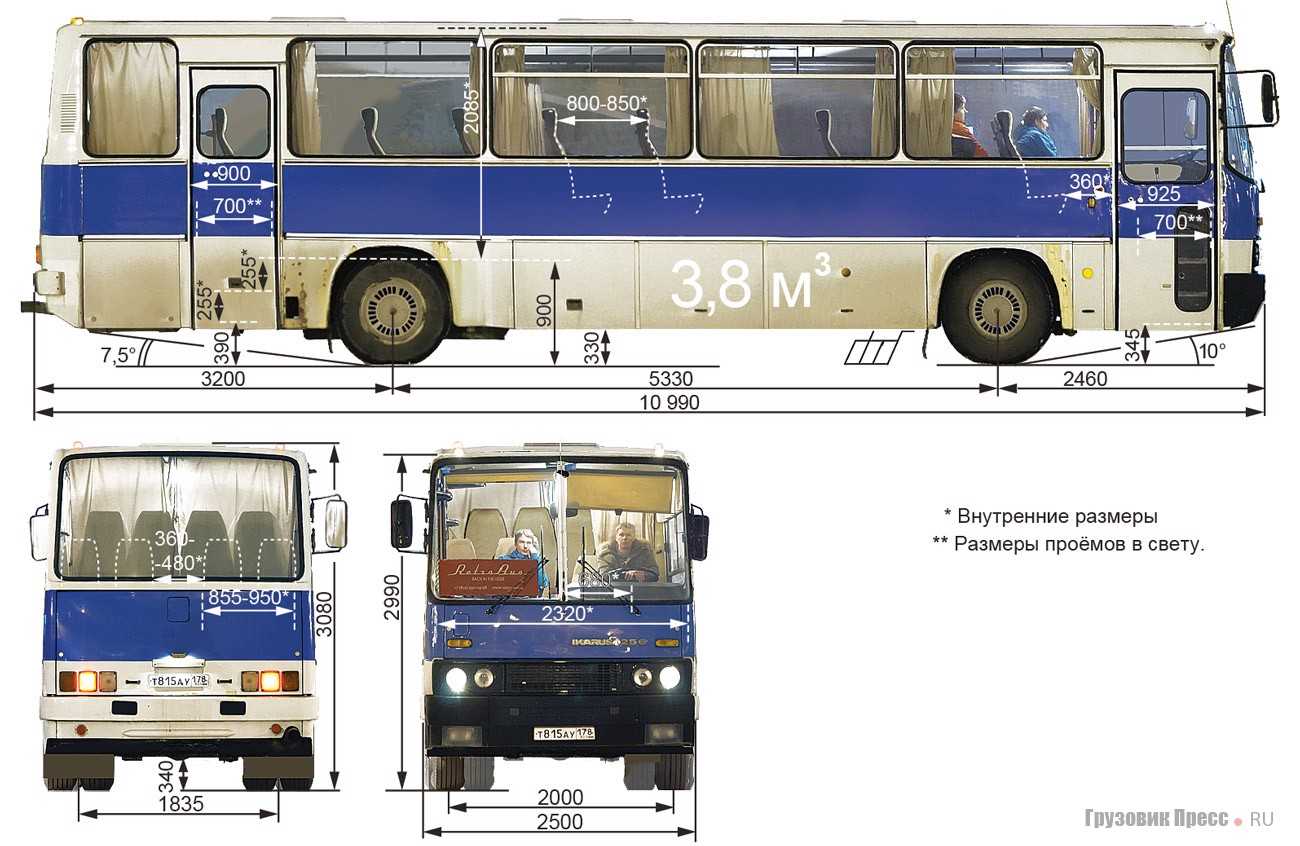 Схема икаруса по местам