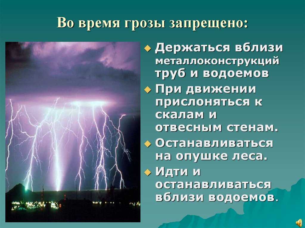 Правила поведения в грозу презентация